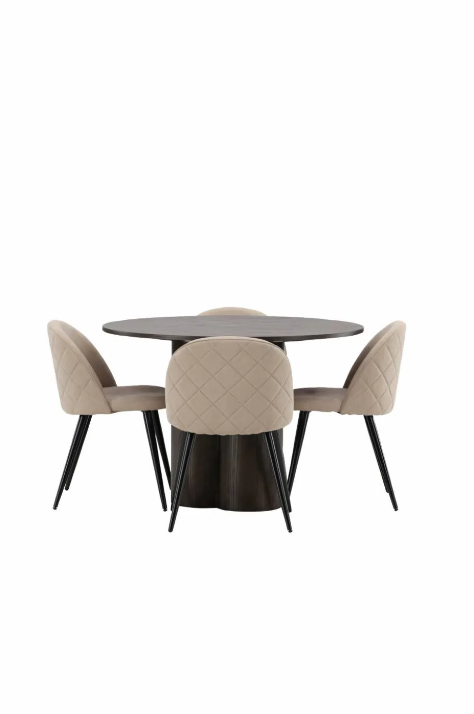 Venture Home Spisegruppe Olivia med 4 stk stoler Velvet