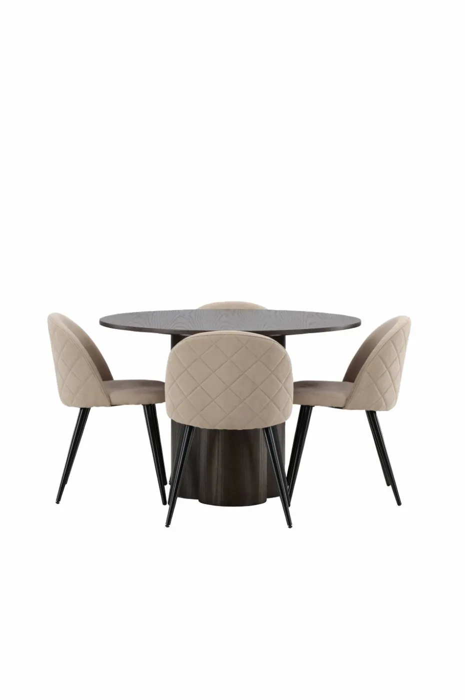 Venture Home Spisegruppe Olivia med 4 stk stoler Velvet