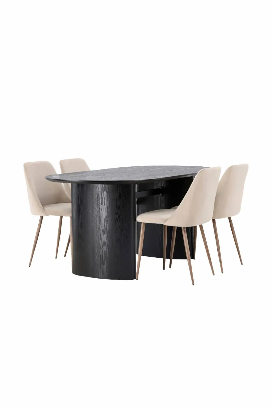 Venture Home Spisegruppe Isolde med 4 stk stoler Night