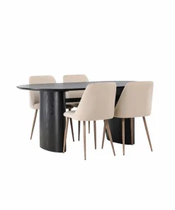 Venture Home Spisegruppe Isolde med 4 stk stoler Night