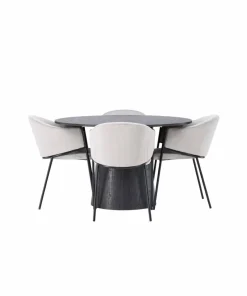 Venture Home Spisegruppe Lanzo med 4 stk stoler Evelina