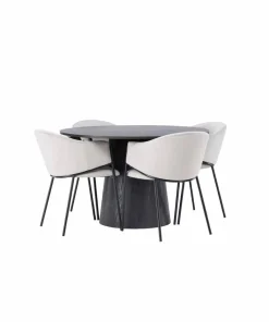 Venture Home Spisegruppe Lanzo med 4 stk stoler Evelina