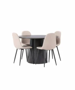 Venture Home Spisegruppe Lanzo med 4 stk stoler Polar