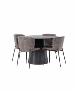 Venture Home Spisegruppe Lanzo med 4 stk stoler Modesto