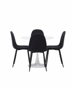 Venture Home Spisegruppe Hamden med 4 stk stoler Polar