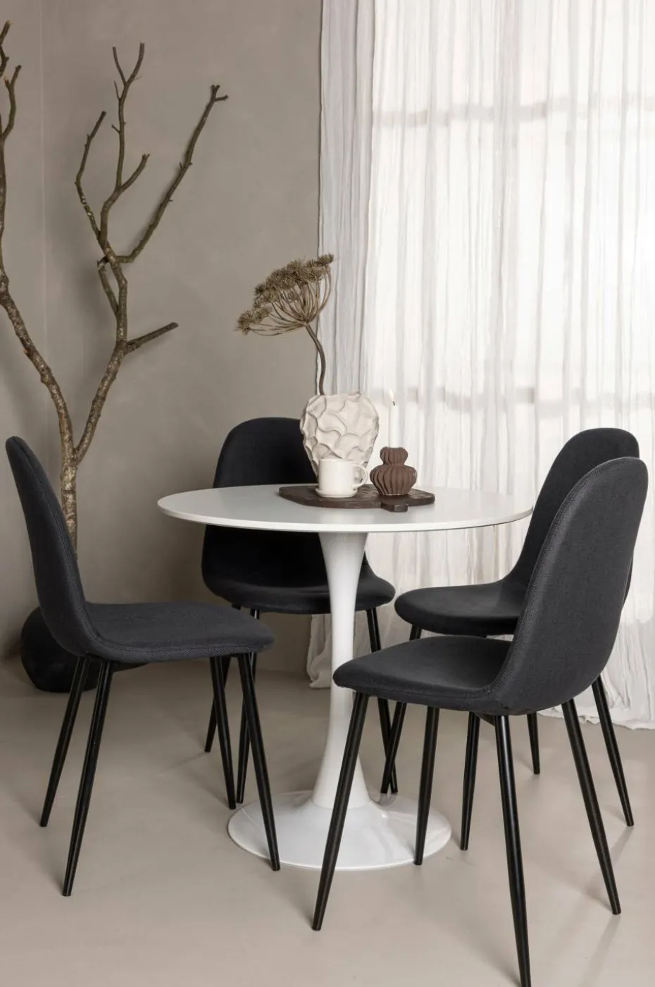 Venture Home Spisegruppe Hamden med 4 stk stoler Polar