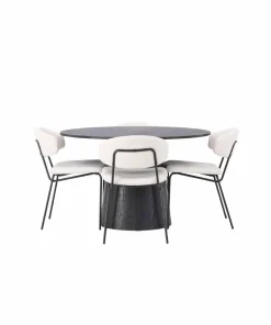 Venture Home Spisegruppe Lanzo med 4 stk stoler Chico