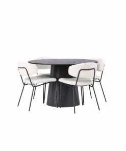 Venture Home Spisegruppe Lanzo med 4 stk stoler Chico