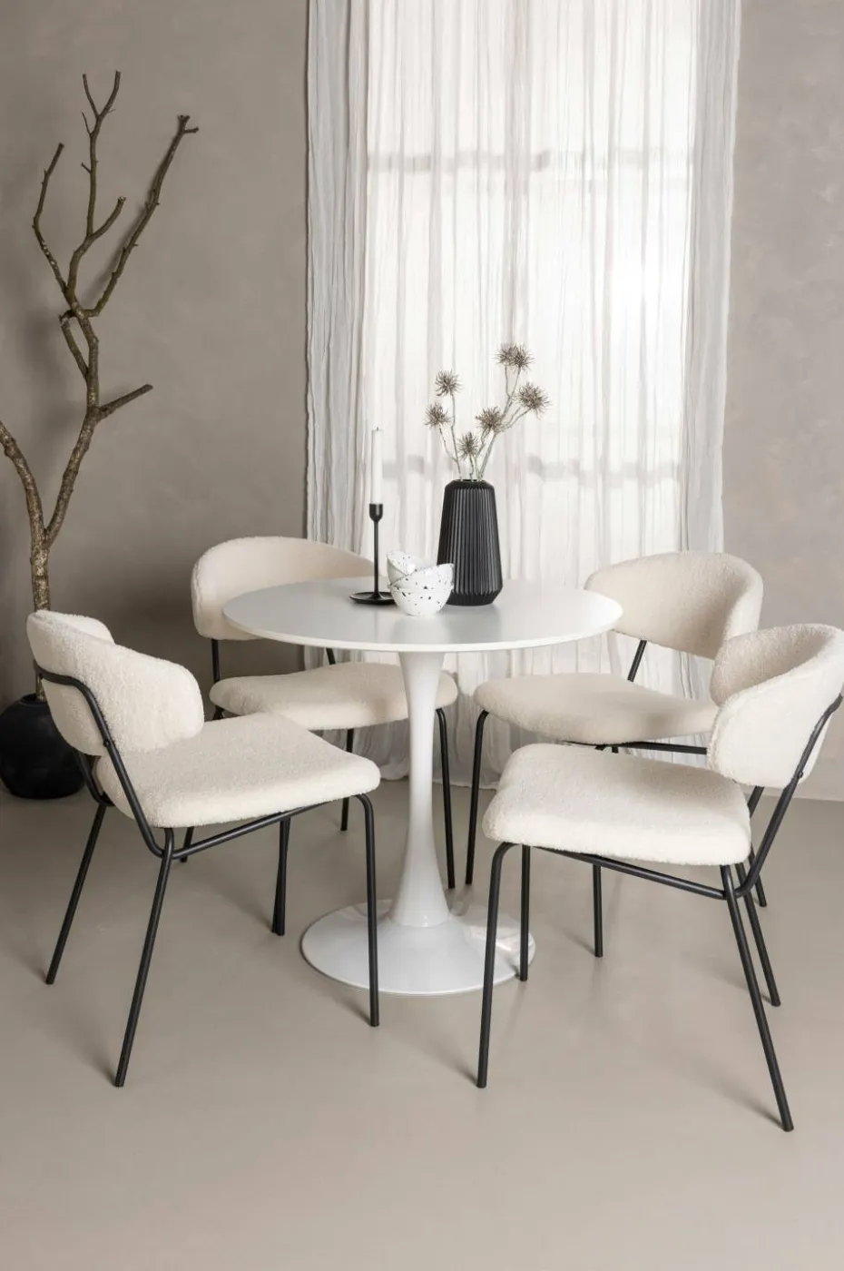 Venture Home Spisegruppe Hamden med 4 stk stoler Chico