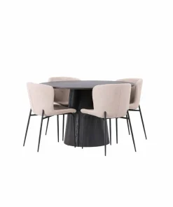 Venture Home Spisegruppe Lanzo med 4 stk stoler Modesto