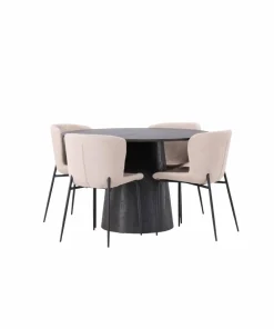 Venture Home Spisegruppe Lanzo med 4 stk stoler Modesto