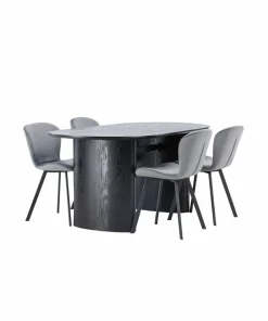 Venture Home Spisegruppe Isolde med 4 stk stoler Lilja