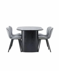 Venture Home Spisegruppe Isolde med 4 stk stoler Lilja