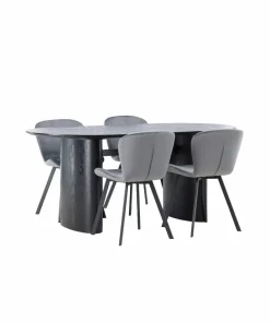 Venture Home Spisegruppe Isolde med 4 stk stoler Lilja