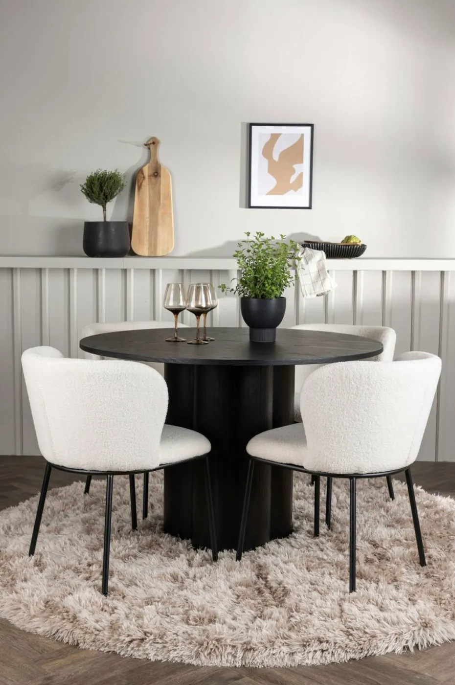 Venture Home Spisegruppe Olivia med 4 stk stoler Edina