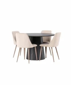 Venture Home Spisegruppe Lanzo med 4 stk stoler Night