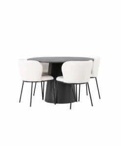 Venture Home Spisegruppe Lanzo med 4 stk stoler Edina