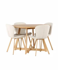 Venture Home Spisegruppe Yadikon med 4 stk stoler Lilja