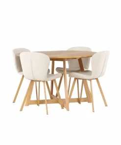 Venture Home Spisegruppe Yadikon med 4 stk stoler Lilja