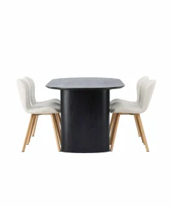 Venture Home Spisegruppe Isolde med 4 stk stoler Lilja