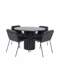 Venture Home Spisegruppe Bianca med 4 stk stoler Tvist