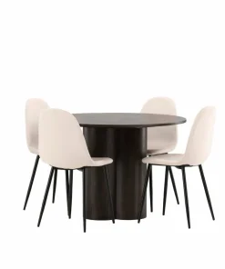 Venture Home Spisegruppe Olivia med 4 stk stoler Polar