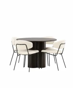 Venture Home Spisegruppe Olivia med 4 stk stoler Chico