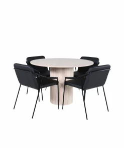 Venture Home Spisegruppe Bianca med 4 stk stoler Tvist