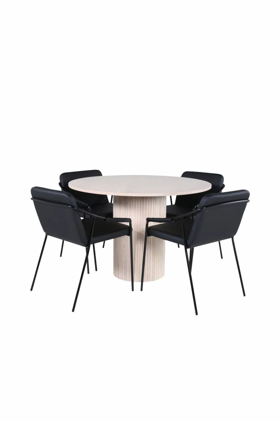 Venture Home Spisegruppe Bianca med 4 stk stoler Tvist