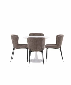 Venture Home Spisegruppe Hamden med 4 stk stoler Modesto