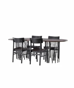 Venture Home Spisegruppe Stone Oval og stolene Montros