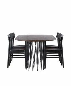 Venture Home Spisegruppe Stone Oval og stolene Montros