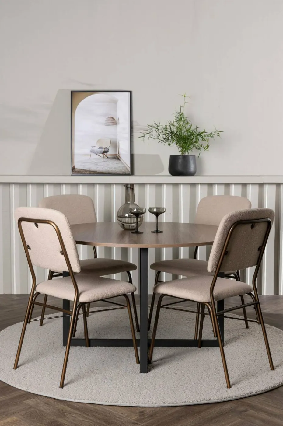 Venture Home Spisegruppe Durango med 4 stk stoler Seda