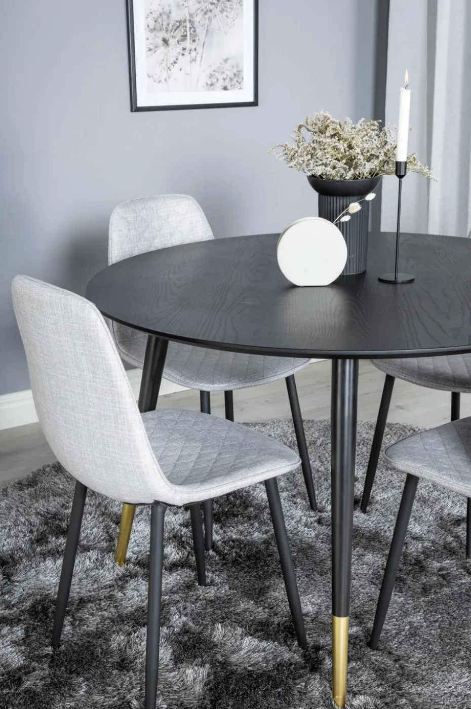 Venture Home Spisegruppe Dipp med 4 stk stoler Polar