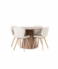 Venture Home Spisegruppe Lanzo med 4 stk stoler Lilja