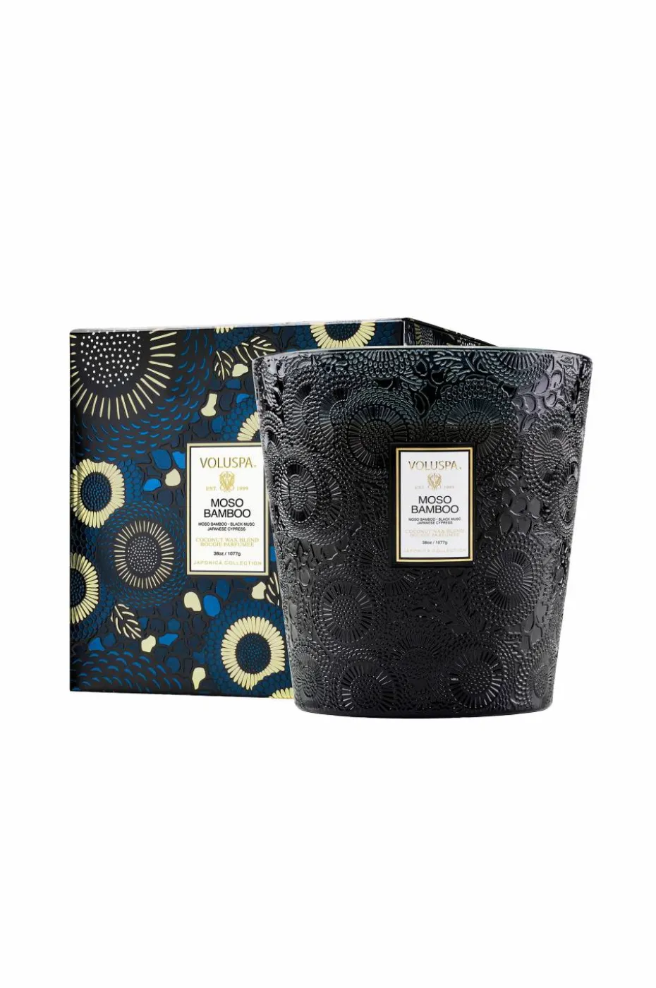 Voluspa Moso Bamboo Boxed Luxe Jar Candle 80H