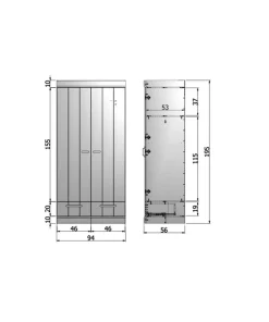 WOOOD Garderobeskap Connect m struktur, H195xB94xD53