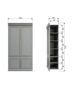WOOOD Garderobeskap Organize, 215x110x44 cm