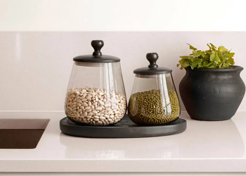 Zelected by Houze 2/sett Krukke Zulu petit/grand svart